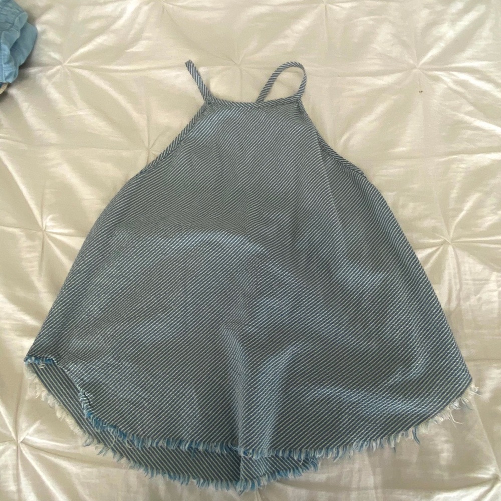 Flowy summery top, seersucker, size small-medium